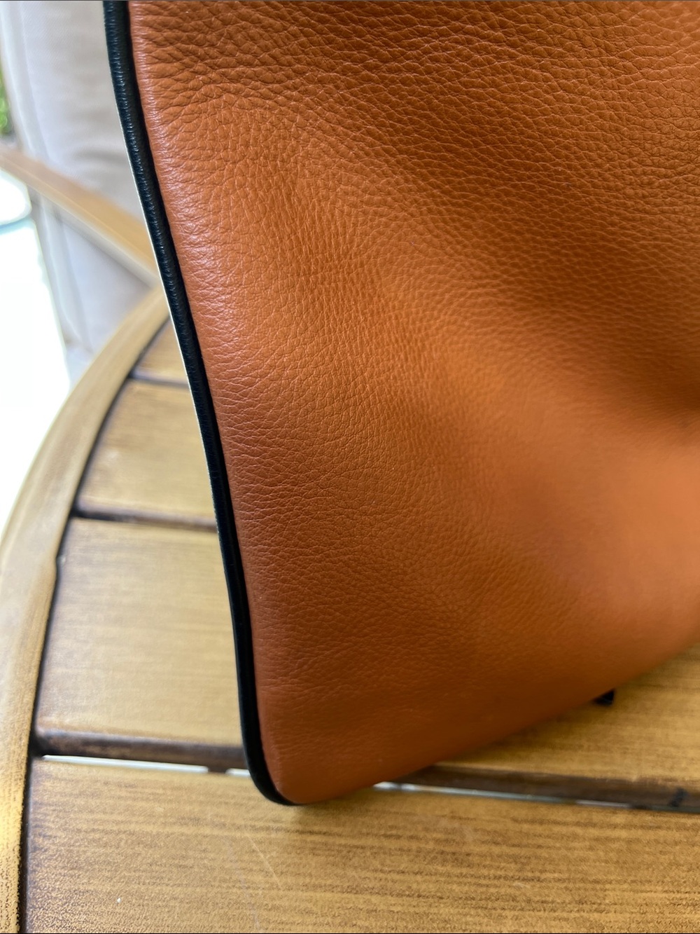 Coach Two-Tone Black and Brown Leather Shoulder Bag - Picture 13 of 16